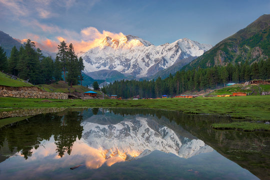 Reflection Pond on the Fairy Meadows, Nanga Parbat, Pakistan, taken in August 2019