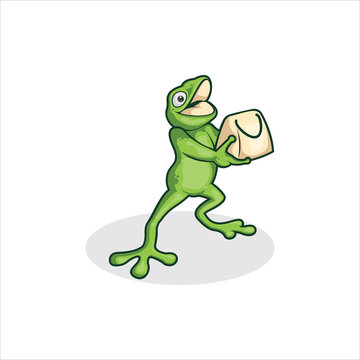 happy frog mascot