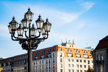 Fototapeta na wymiar old street lantern in berlin
