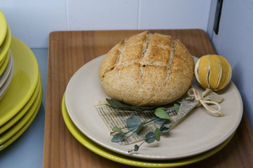 Serve bread with dried herbs