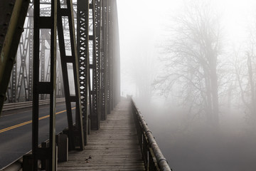 foggy bridge