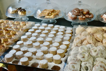  spanish sweet treats in bakery shop around Christmas
