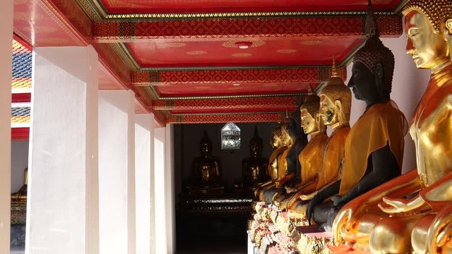 Buddha images in Thailand’s temple