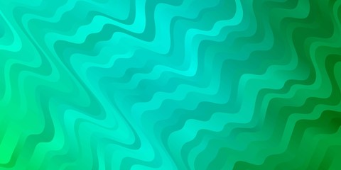 Light Green vector texture with curves. Colorful illustration in abstract style with bent lines. Pattern for booklets, leaflets.