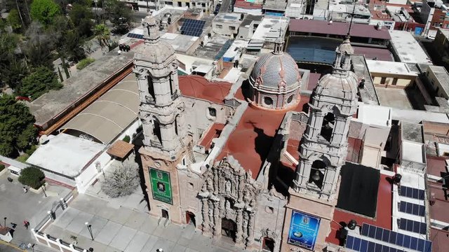 Aguascalientes, Mexico 07/28/19 Sanctuary of Our Lady of Guadalupe is a religious building for the 18th century Catholic cult in the Baroque style. Mexican temple