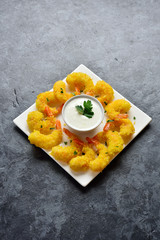 Fried organic shrimp