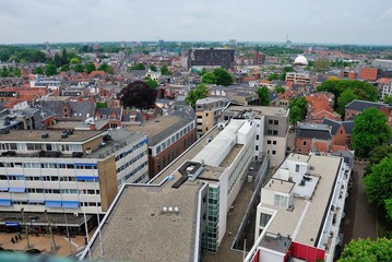 View over Groningen seen from the Martinitoren (Martini Tower)