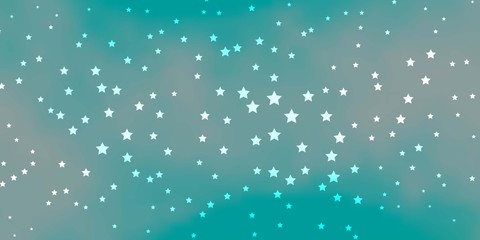 Dark Green vector pattern with abstract stars. Blur decorative design in simple style with stars. Pattern for new year ad, booklets.