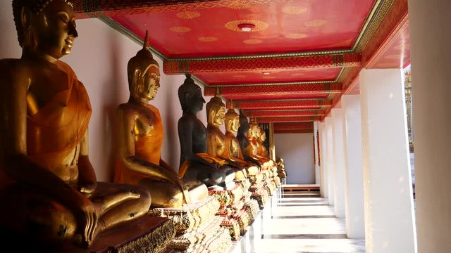 Buddha images in Thailand’s temple