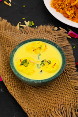 Indian Traditional Special Dessert Ras Malai Also Know as Rasmalai or Rossomalai