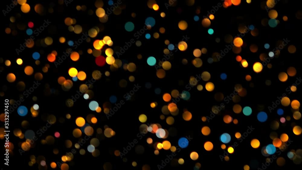 Poster abstract colorful bokeh animated particles