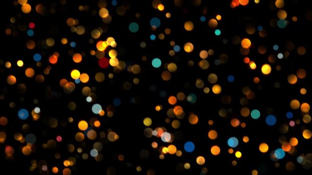 Abstract colorful bokeh animated particles