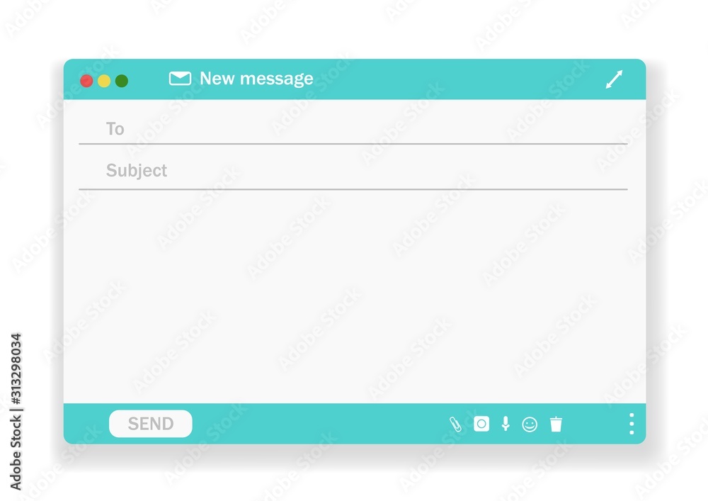 Poster e-mail blank template internet mail frame
