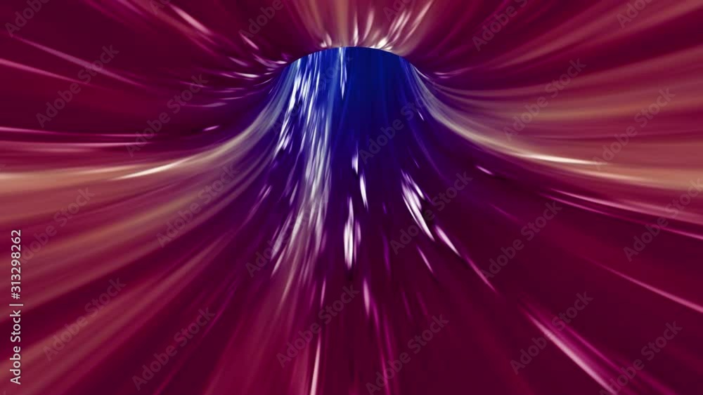 Poster a vortex tunnel of streaming strands of digital light (loop).