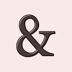 Ampersand symbol with a stroke on a white background