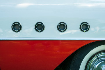 chrome trim detail of a car