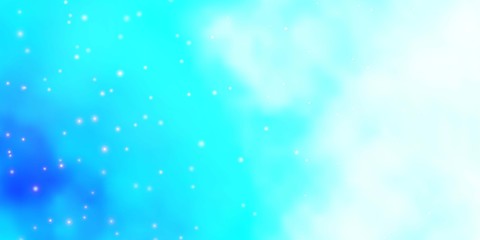 Light BLUE vector layout with bright stars. Shining colorful illustration with small and big stars. Pattern for wrapping gifts.
