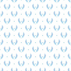 Seamless pattern of watercolor blue 