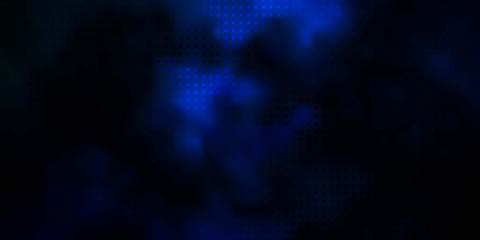 Dark BLUE vector template with circles. Glitter abstract illustration with colorful drops. Pattern for booklets, leaflets.