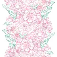 Möbelaufkleber floral seamless pattern © Chantal