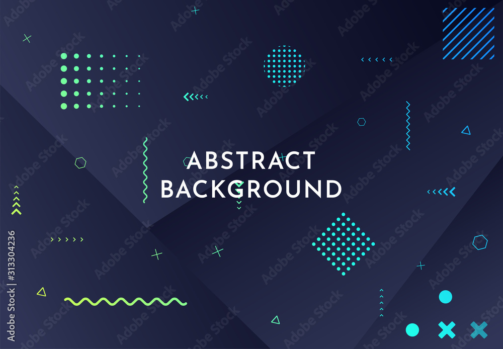 Poster vector abstract technological background. website template. polygonal minimalist design. dark wallpa