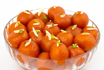 Indian Popular Dessert Gulab Jamun Also know as kala Jamun or Kalajam is a Soft Delicious Berry Sized Balls Made of Milk Solids