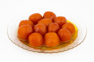 Indian Popular Dessert Gulab Jamun Also know as kala Jamun or Kalajam is a Soft Delicious Berry Sized Balls Made of Milk Solids