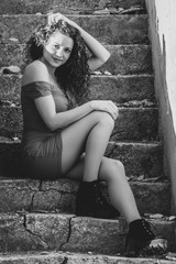 Modelo posando para sesiones de moda y retrato
