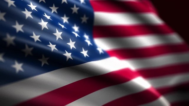 USA flag background, 3d animation. Vote