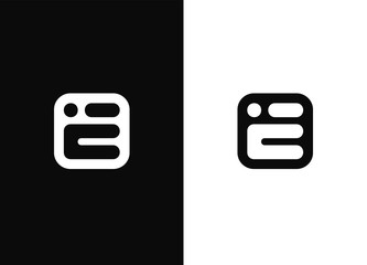 Initial letter E logo design template elements