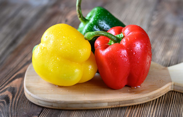 Fresh colorful bell peppers