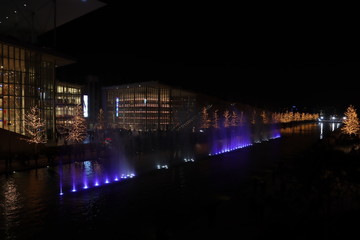 Light projectors to the night sky