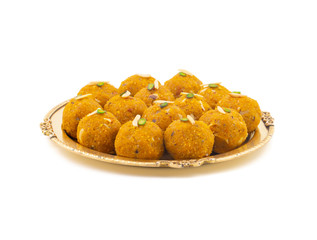 Indian Traditional Winter Sweet Food Methi Laddu Also Know as Methi Ke Laddu or Fenugreek Laddu Made From Fenugreek Seeds, Ginger, Saunf And Jaggery