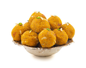 Indian Traditional Winter Sweet Food Methi Laddu Also Know as Methi Ke Laddu or Fenugreek Laddu Made From Fenugreek Seeds, Ginger, Saunf And Jaggery