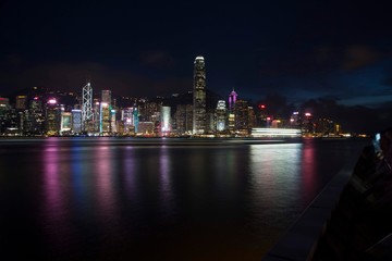 Fototapeta na wymiar Hong Kong, China / Asia - 07 july 2018: Beautiful Hong Kong at Night