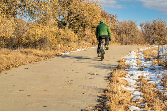 Winter Commuting On A Bike Trail