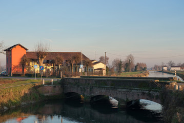paesaggio di campagna in inverno