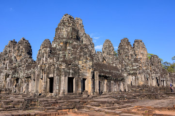 Fototapeta na wymiar Temple du Bayon, angkor, siem reap, Cambodge