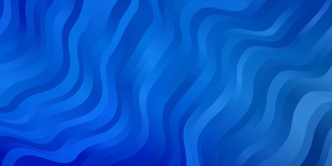 Light BLUE vector texture with wry lines. Colorful illustration with curved lines. Pattern for ads, commercials.