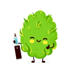 Cute funny smiling happy marijuana weed bud 