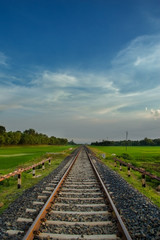 Fototapeta na wymiar Rail Tracks to heaven