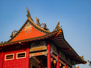 Exterior view of a traditional shrine the Yunlin town