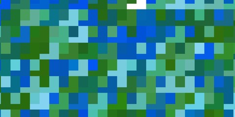 Light Blue, Green vector background in polygonal style. Colorful illustration with gradient rectangles and squares. Template for cellphones.