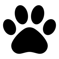 Paw print simple icon. Vector
