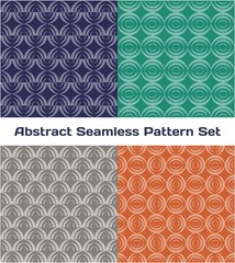 Abstract seamless color pattern set. Vector illustration