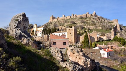 Fototapeta na wymiar Vista del castillo de Moclin, Granada, España