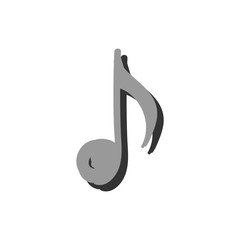 Music icon doodle, hand drawn musical note