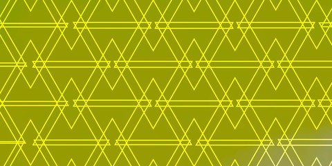 Light Green, Yellow vector template with crystals, triangles. Beautiful illustration with triangles in nature style. Pattern for commercials.