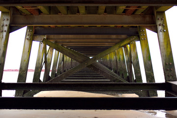 structures de l'estacade de Saint Jean de Monts Vendée, France