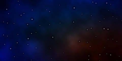 Dark Blue, Yellow vector pattern with abstract stars. Decorative illustration with stars on abstract template. Best design for your ad, poster, banner.